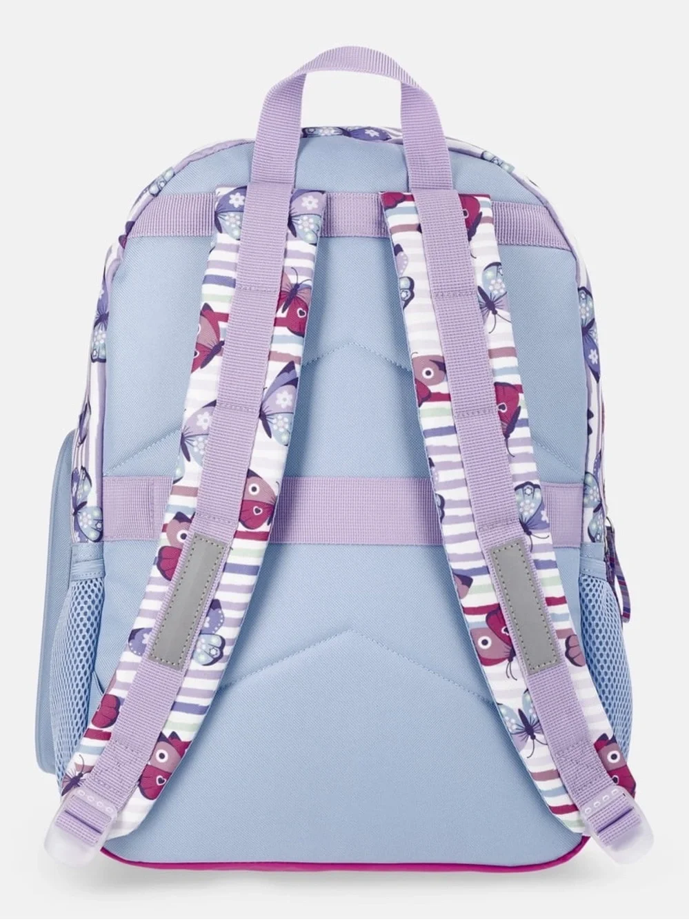Butterfly Print Kids Backpack with Lunchbox - Lavender Multi W